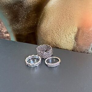 Elegant Silver Ring Set
